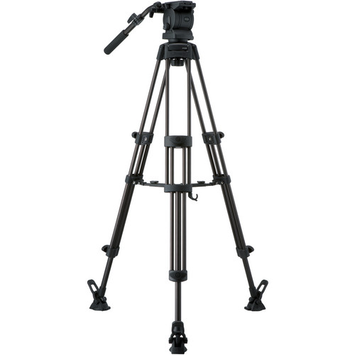 Libec RS-250RM Tripod With Pan and Tilt Fluid Head and Mid-Level Spreader