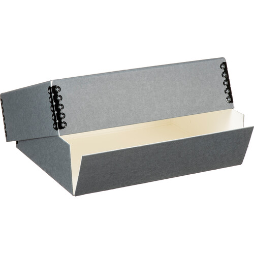 Lineco Drop-Front Archival Box (8.5 x 10.5 x 3", Blue/Gray)
