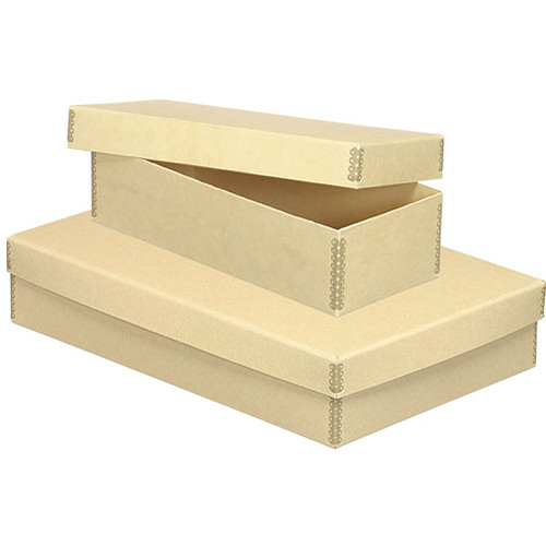 Lineco 733-1114 Short Lid Boxes (11 x 14 x 3", Tan)