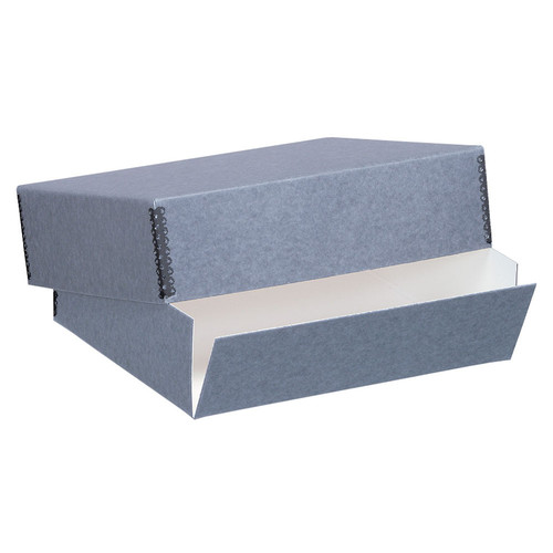 Lineco Drop-Front Archival Box (20.5 x 24.5 x 3", Blue/Gray)