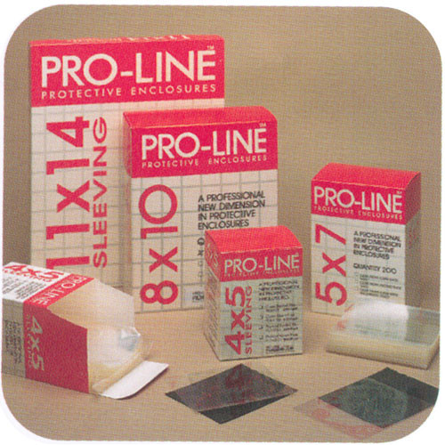University Products Proline Sheet Film Sleeve - 4 x 5" - Clear/Sealed Flap - 200 Pack