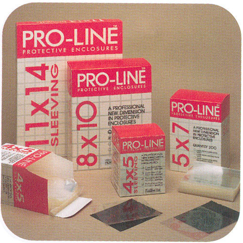 Lineco Proline Sheet Film Sleeve - Frosted/Sealed Flap - 8 x 10" - 200 Pack