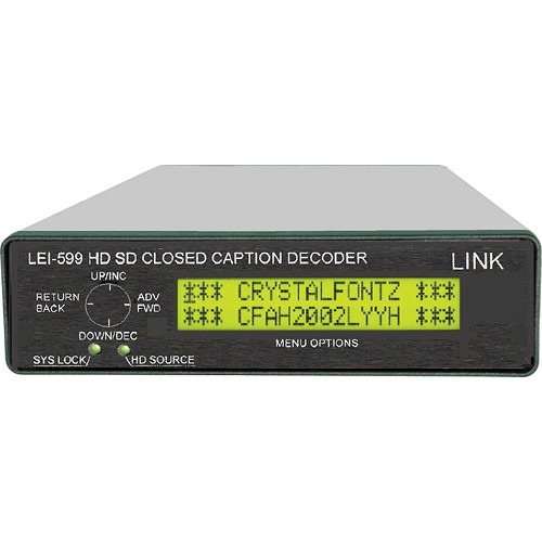 Link Electronics HD SD 608/708 Closed Caption Decoder