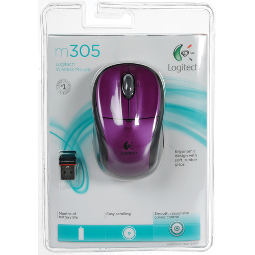Logitech M305 Wireless Mouse - Vivid Violet