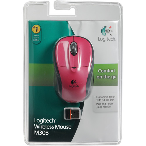 Logitech M305 Wireless Mouse - Pink Balance