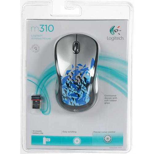 Logitech M310 Wireless Mouse (Blue Shards)