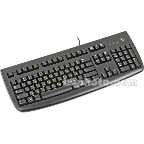 Logitech USB Keyboard with Gold Hebrew Letters