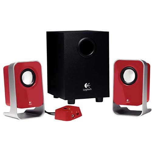 Logitech LS21 2.1 Stereo Speaker System (Red)