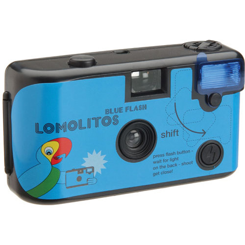 Lomography Lomolitos Blue 35mm Disposable Camera with Blue Flash