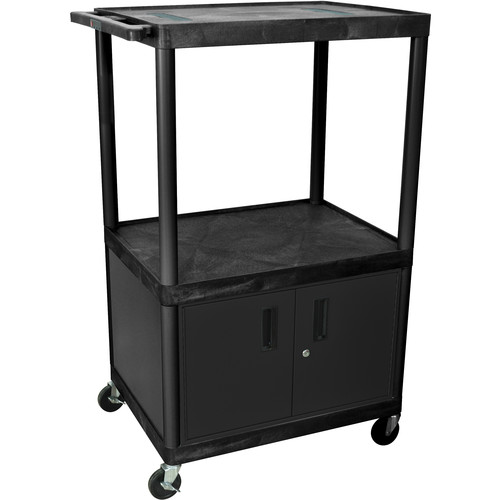 Luxor LULE54C Table with Cabinet (Black/Gray)