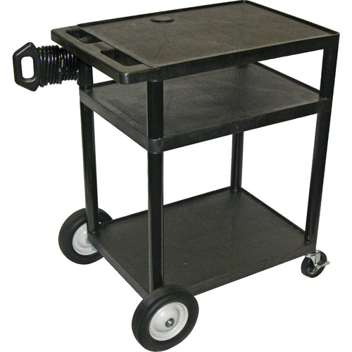 Luxor 34" Endura AV Table w/Big Wheels (Black)