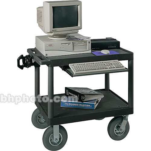Luxor LEM32PB Endura Workstation with Pneumatic Wheels (Black)