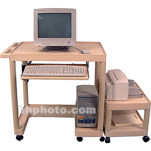Luxor Computer Workstation with Pull-out Shelf, Model LEM32TWRKPS
