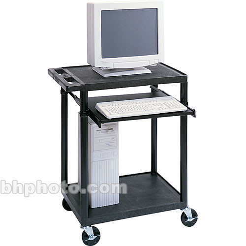 Luxor 33" Workstation w/Keyboard Shelf (Black)