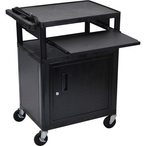 Luxor LP34CLE-B Presentation Cart with Locking Cabinet