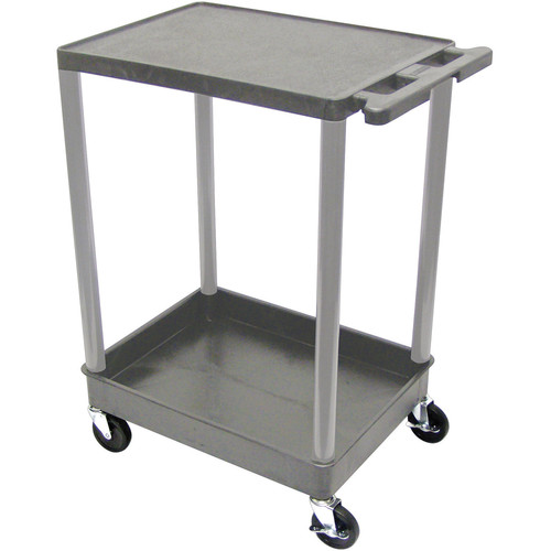 Luxor TC21 32 x 24" Two-Shelf Utility Cart (Gray)