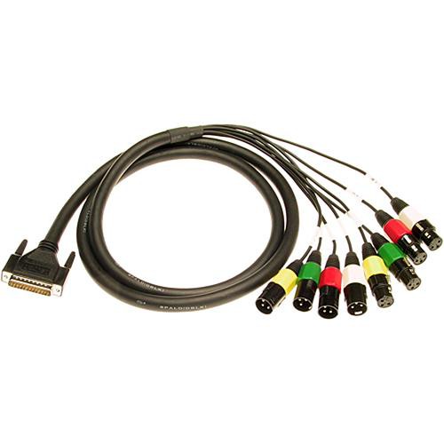 Lynx Studio Technology DB-25 Male to 4 XLR Male & 4 XLR Female Cable for LynxTWO-A - 6'