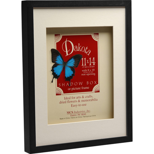 MCS Dakota Shadow Box Frame - 8 x 10", Black