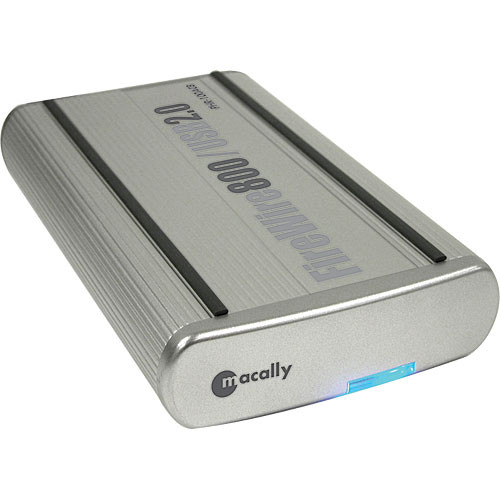 Macally PHR-100ACB USB 2.0 and FireWire-800 External Drive Enclosure for 3.5" PATA Hard Drive