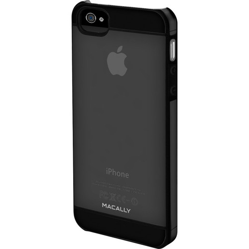 Macally Hardshell Clear Case With Soft Edges for iPhone 5 (Translucent With Black Accent)
