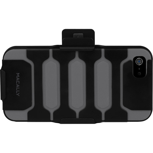Macally Holster Case With Belt Clip & Stand for iPhone 5 (Black / Gray)