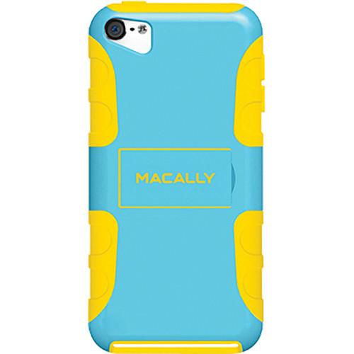 Macally Protective Flexible Case with Stand for iPod Touch 5G (Blue/Yellow)
