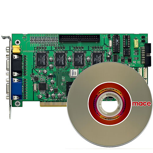 Mace DVR65016  16-Channel PCI DVR Capture Card with Software (60 FPS)
