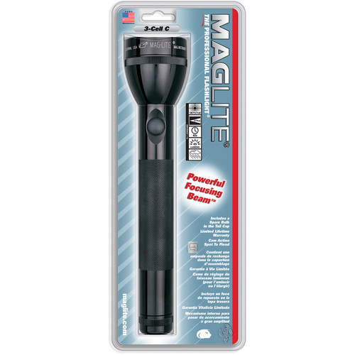Maglite 3-Cell C White Star Flashlight (Black)