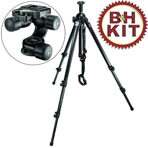 Manfrotto 055MF3 Magfiber Pro Carbon Fiber 3-Section Tripod with 460MG 3D Magnesium Head
