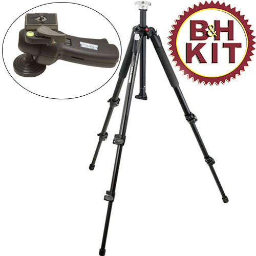 Manfrotto 055XB Tripod with 322RC2 Grip-Action Ballhead & AW-3280B Padded Tripod Bag