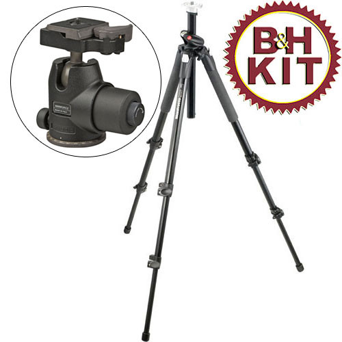 Manfrotto 055XPROB Tripod Legs with 468MGRC2 Magnesium Hydrostatic Ballhead