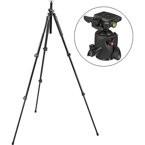 Manfrotto 190 Pro 3-Section Aluminum Tripod with 056 Ball Head Kit