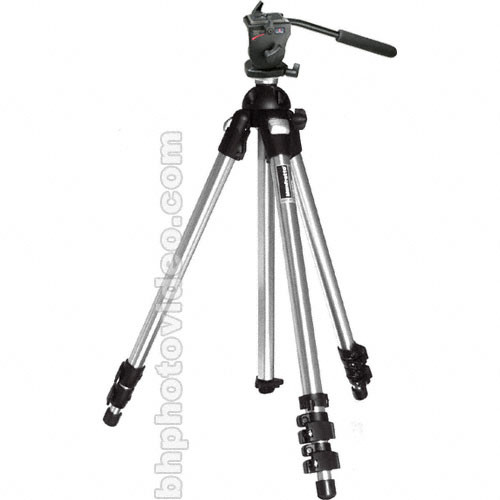 Manfrotto 3021 Pro Tripod Legs (Chrome) with 700RC2 Fluid Head