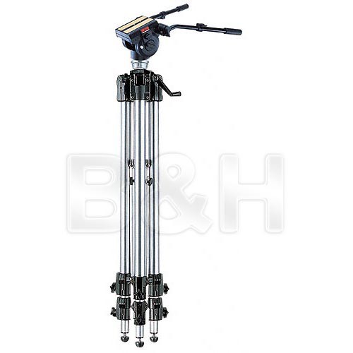 Manfrotto 3058 Tripod Legs (Chrome) with 516 Fluid Head