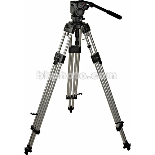 Manfrotto 3190 Tripod Legs (Chrome) with 519 Fluid Head