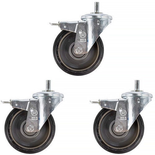 Manfrotto 374-10 Braked Wheel Set (160mm Diameter) - M10 Thread