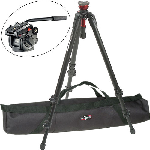Manfrotto 745XB MDeVe Aluminum Video Tripod Kit with 501HDV Fluid Head & Bag