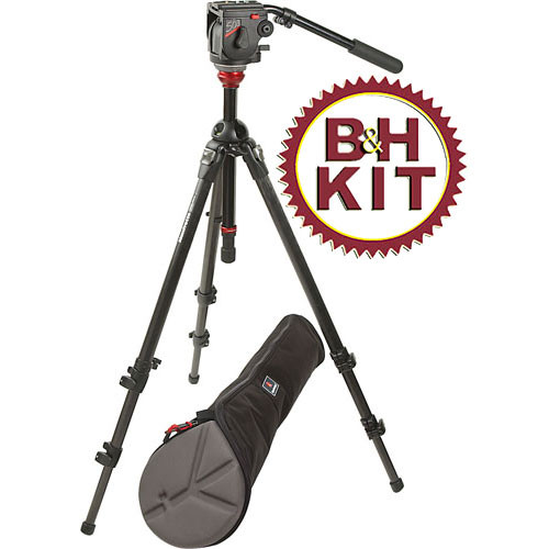 Manfrotto 755MF3 MDeVe MagFiber Tripod Legs  with 3460 (503) Fluid Head & Bag