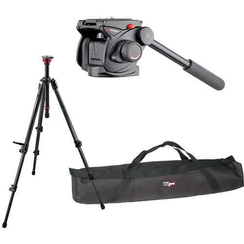 Manfrotto 503HDV Fluid Head w/755CX3 Pro Tripod & Case Kit