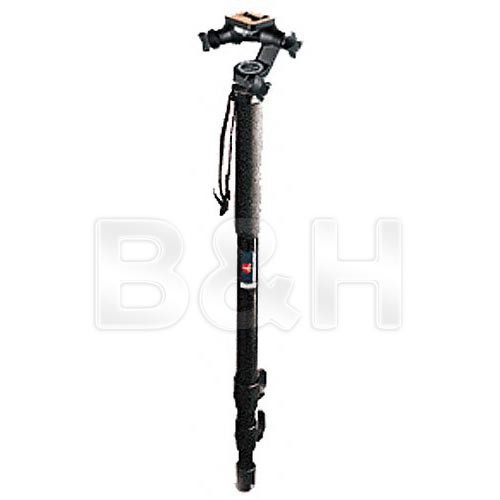 Manfrotto 681B 3-Section Monopod (Black) with 056 3D Head - Supports 6.6 lb (3 kg)