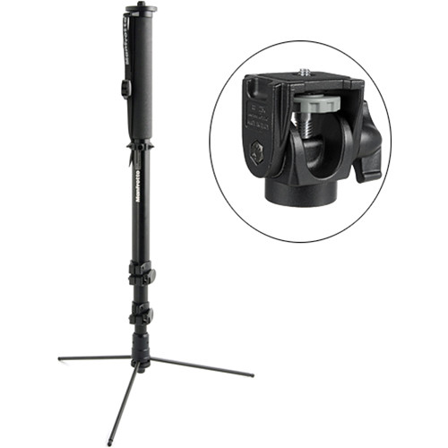 Manfrotto 682B Professional Monopod w/234 Swivel/Tilt Head - Supports 5.5 lb (2.5kg)