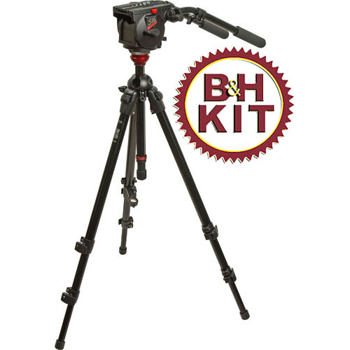 MANFROTT 755✕B Manfrotto 755B MDeVe Aluminum Tripod Legs (Black) with 516 Pro