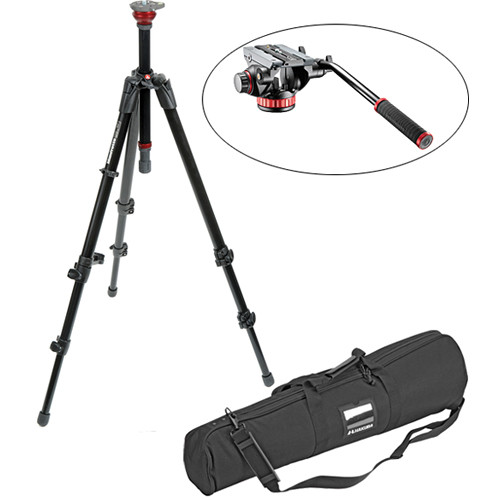 Manfrotto 755XB MDeVe Tripod, 502HD Flat Base Head, and Tripod