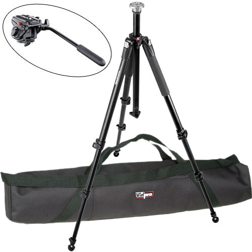 Manfrotto BO055XWB701K Video Aluminum Wilderness Tripod Kit (Black)