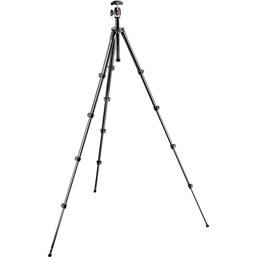 Manfrotto MKC3-P01 Compact Series Tripod with Built-in Ball Head (Black)