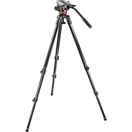 Manfrotto MVH502A Fluid Head and 535 CF Tripod System with Carrying Bag