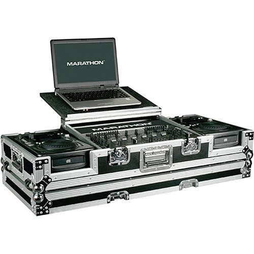 Marathon MA-CDI19WLT  Flight Road Coffin Case (Black and Chrome)