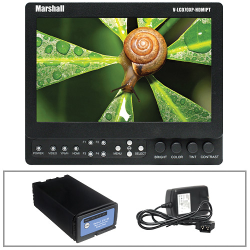 Marshall Electronics 7" On-Camera HDMI Loop-Through LCD Monitor & Battery Power Kit (Sony B Series Plate)