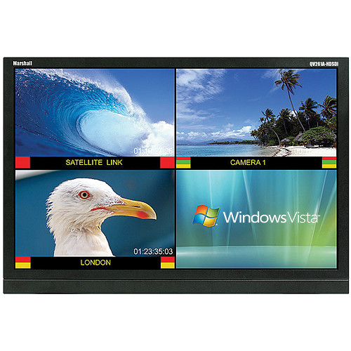Marshall Electronics QV261A-HDSDI Desktop Quad Viewer Monitor (26")