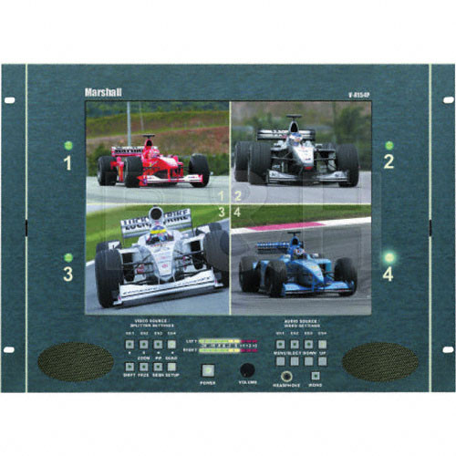 Marshall Electronics V-R154P 15" Rack Mountable LCD Video Monitor with VGA and TV